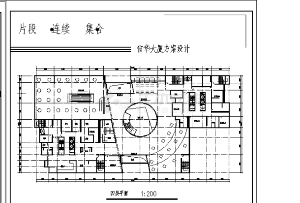 2套多层商业办公住宅大厦建筑设计施工cad图纸-图一