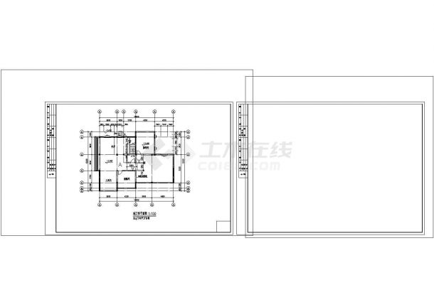 -1+2层478.75平米山区坡地别墅建筑CAD图纸设计-图一