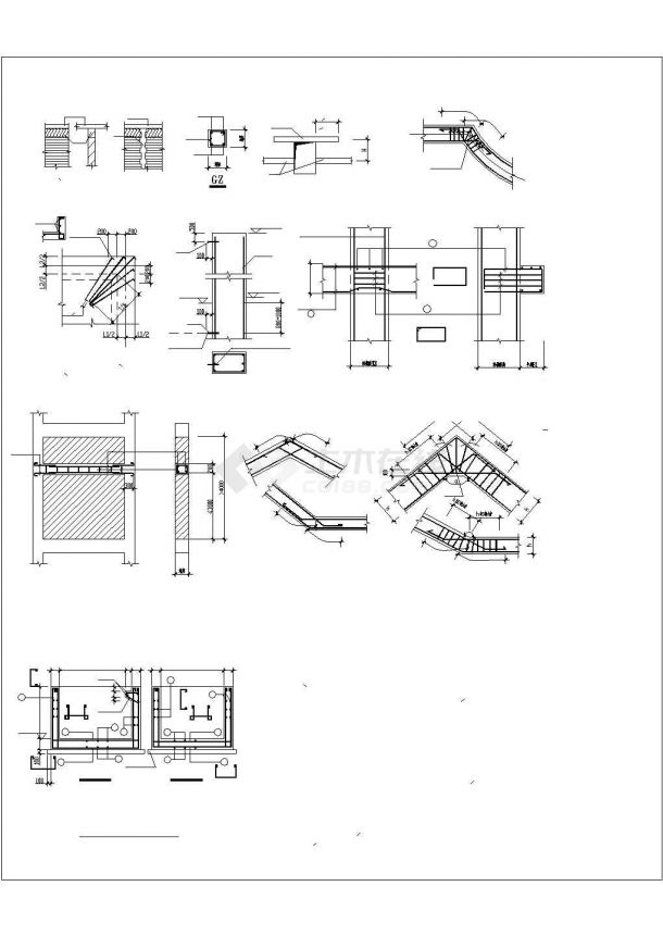 某常用结构节点设计施工大样CAD图纸-图一