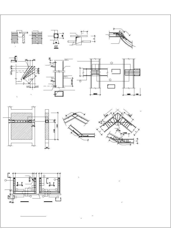 某常用结构节点设计施工大样CAD图纸_图1