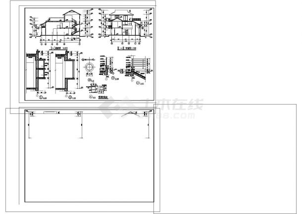 3层别墅建筑施工CAD图纸设 计-图二