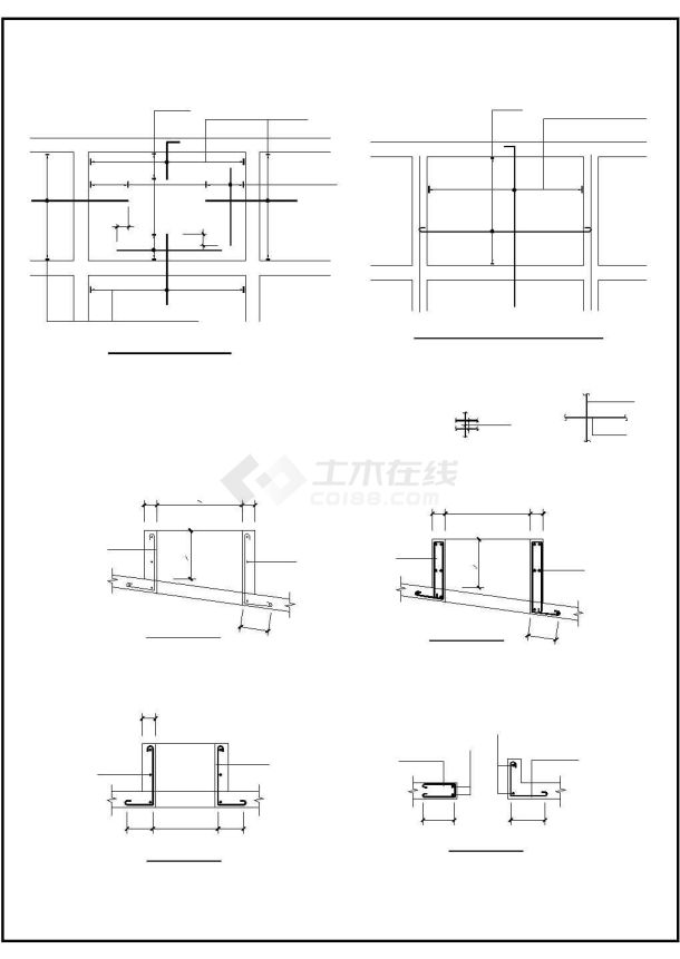 某建筑框架结构节点大样设计施工CAD图纸-图二