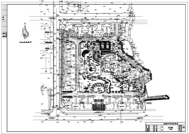 某油气田住宅区环境工程设计cad总平面施工图-图二