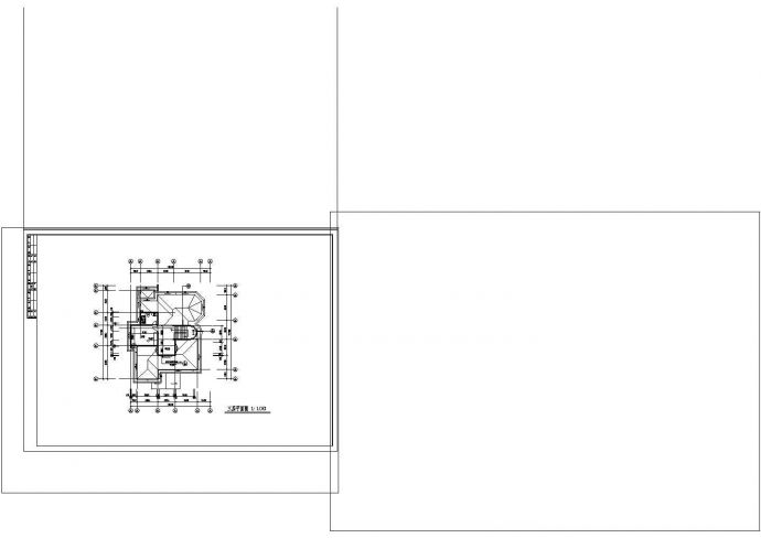 3层仿古别墅建筑施工CAD图纸设计_图1