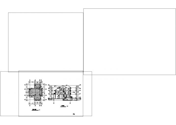 地下1地上3层坡地别墅建筑施工CAD 图纸设计_图1