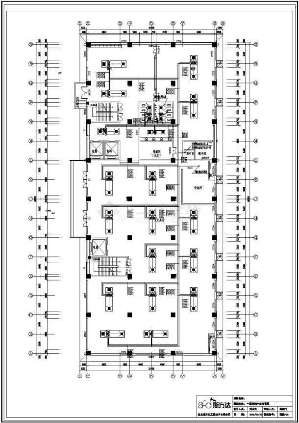 某采用地源热泵方案的办公楼施工设计cad方案图（含设计说明，包含经济性分析计算书）-图二