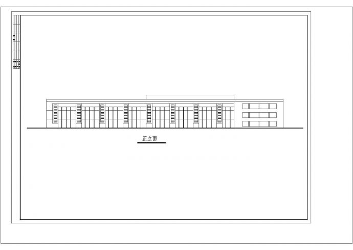 3层美食城建筑方案CAD示意图_图1