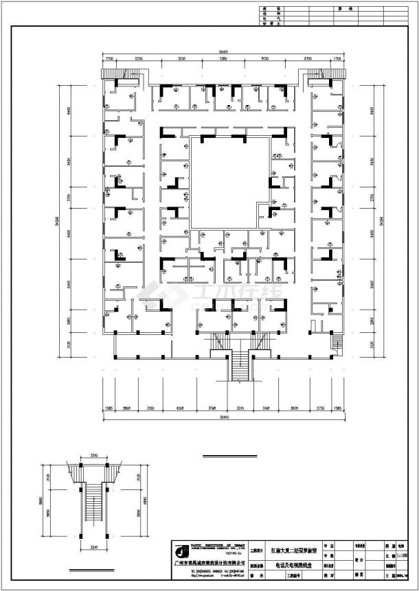 江南大夏二层园梦旅馆平面图电气设计CAD完整详细-图二