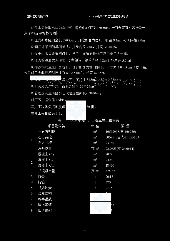 水电站2×20000kW机组扩建 工程施组-图二