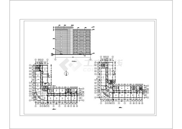 10441.17平米8层框架办公楼毕业设计（含计算书、建筑、结构图）-图二