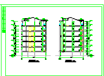 六层加1阁楼层框架结构3961平米三单元每单元2户对称户型设计图，含效果图-图二