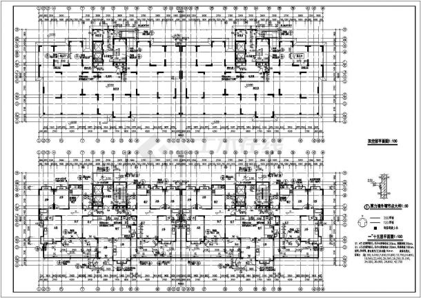 某框架结构高层住宅楼设计cad全套建筑施工图（ 含设计说明）-图二