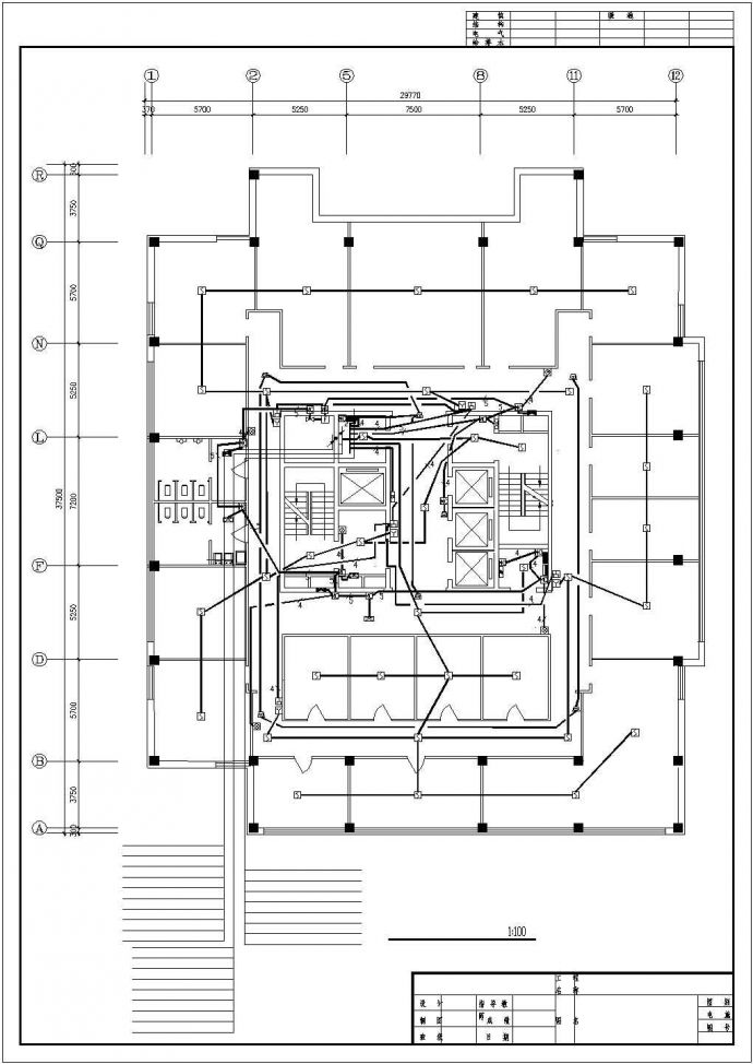 某大厦消防平面图电气设计CAD完整详细图纸_图1