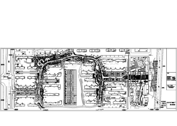 西安白桦林居住小区规划设计cad总平面施工图（标注详细）-图一