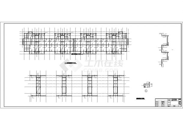 某框架抗震墙结构安置楼房建筑设计施工CAD图纸-图二