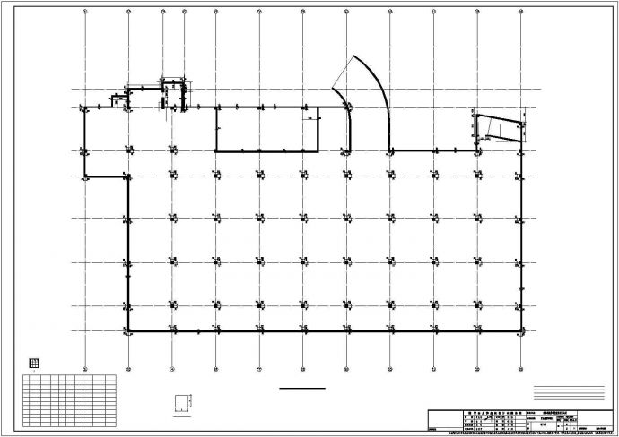 某地下单层框架结构车库建筑结构设计施工CAD图纸_图1