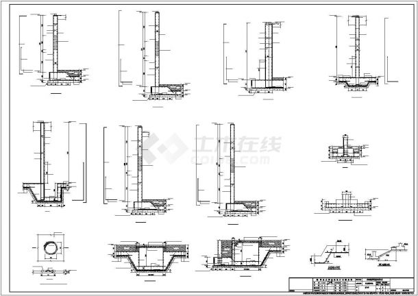 某地下单层框架结构车库建筑结构设计施工CAD图纸-图二