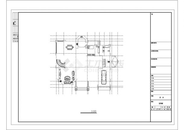 某三层别墅结构设计图纸（含效果图）-图一