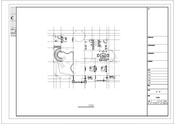 某三层别墅结构设计图纸（含效果图）-图二