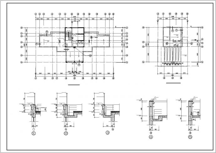 长30.54米 宽13.74米 18层1楼梯2电梯4户点式框架结构设计CAD住宅楼设计图_图1