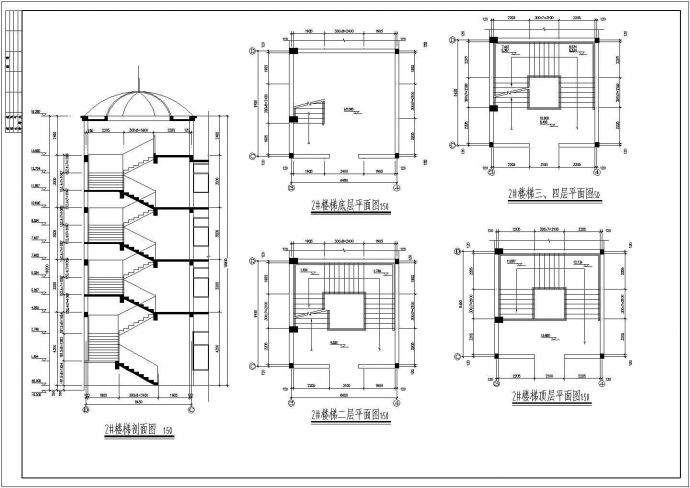 某框架结构宿舍楼设计全套设计CAD图纸内含建筑施工说明_图1