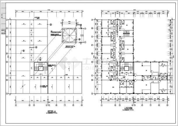 某框架结构宿舍楼设计全套设计CAD图纸内含建筑施工说明-图二