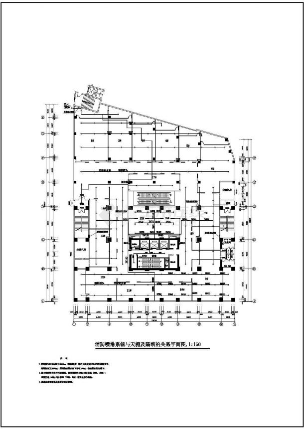 某商场电气消防图设计CAD图纸内含电气施工说明-图二