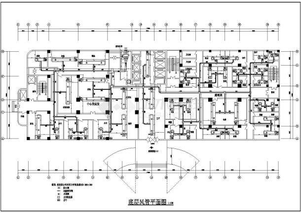 杭州某牙科医院内部空调系统全套设计CAD图纸-图一
