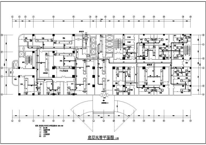 杭州某牙科医院内部空调系统全套设计CAD图纸_图1