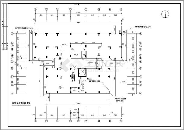 星港小镇点式小高层户型建筑施工CAD平面图-图一