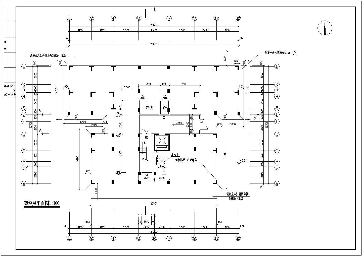 星港小镇点式小高层户型建筑施工CAD平面图