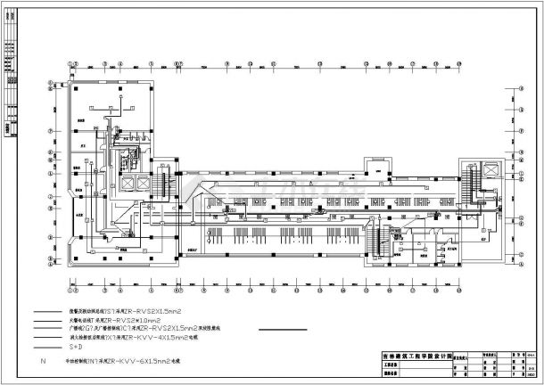 雅柏大厦平面图消防施工全套完整大样图CAD总体规划-图二
