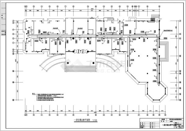 办公楼设计_洛阳市政和路某高档办公楼空调工程全套设计CAD图纸-图二
