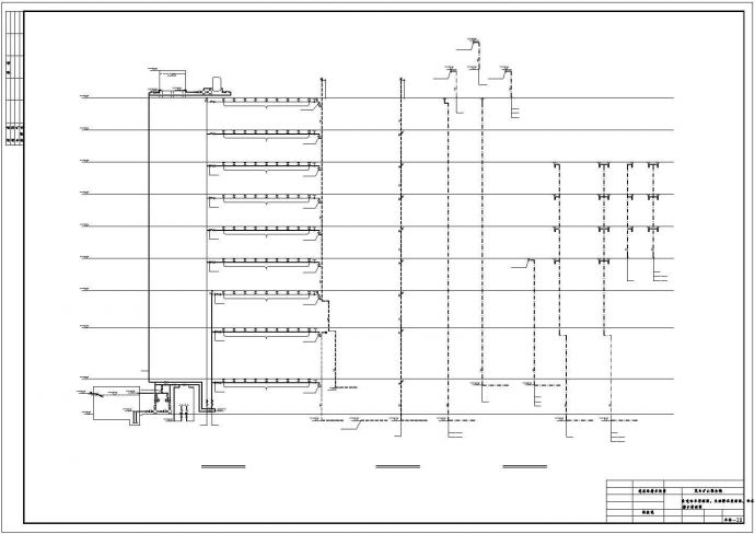 浙江某重点大学7层综合楼给排水系统全套设计CAD图纸_图1