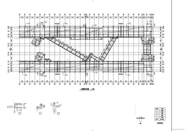 某五层框架结构学院施工CAD图纸-图二