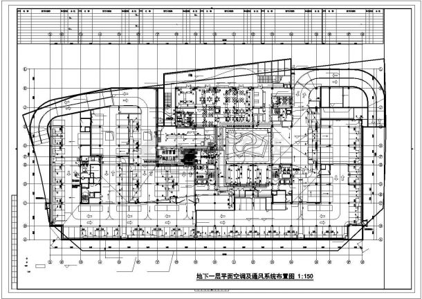 [上海]多层办公楼空调通风防排烟系统设计施工图（地源热泵系统）-图一