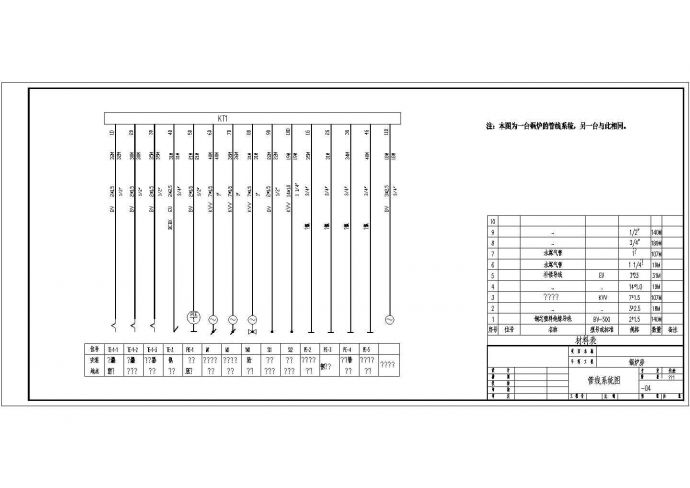 某药厂锅炉房热力系统设计cad全套施工图（含设计说明，含给排水设计，含电气设计）_图1