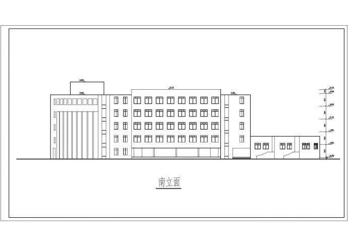 五层小学教学楼建筑图CAD_图1