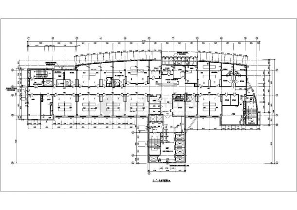 某医院高层剪力墙结构住院部大楼设计cad建筑施工图（标注详细）-图一