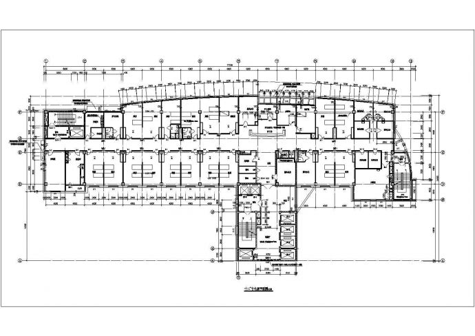 某医院高层剪力墙结构住院部大楼设计cad建筑施工图（标注详细）_图1