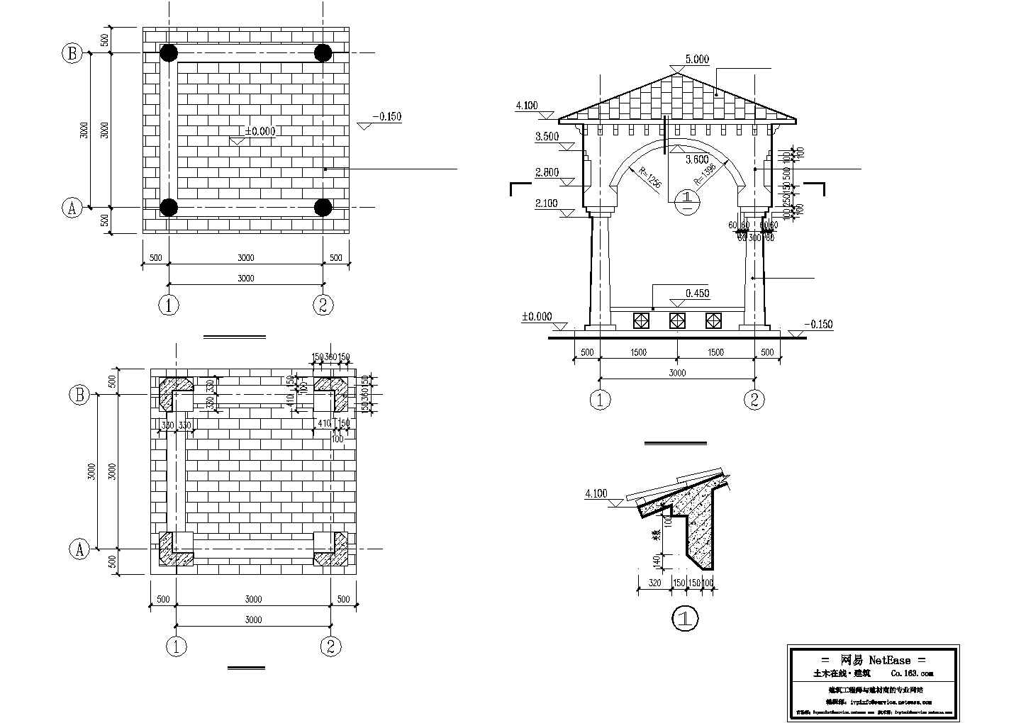 欧式亭子方案设计CAD图纸