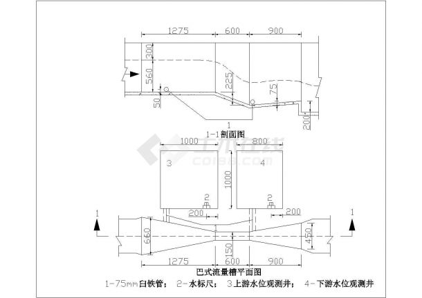 济南市长青区某大型生活污水处理厂全套设计CAD图纸-图二