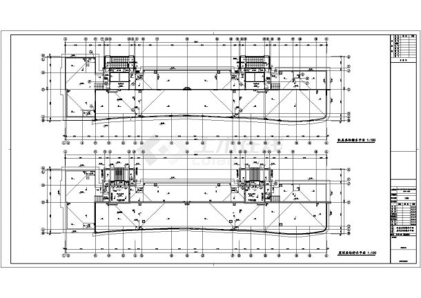 哈尔滨市某社区30层住宅楼给排水系统全套设计CAD图纸-图二