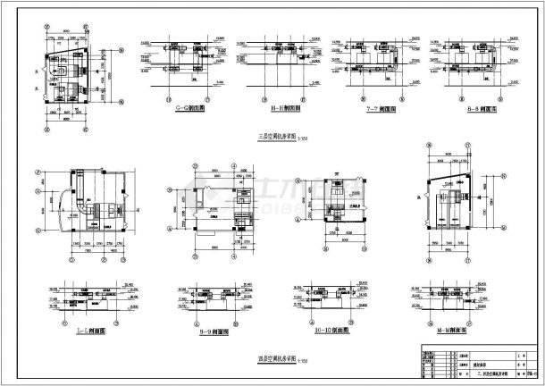 某四层框架结构建材商场空调暖通设计cad全套施工图（含设计说明）-图二