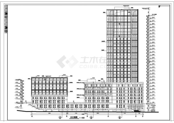 -3+29层57655平米办公写字楼建筑施工图【 3个CAD文件】-图二