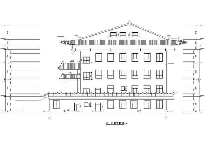 静音寺建筑施工设计CAD图纸_图1