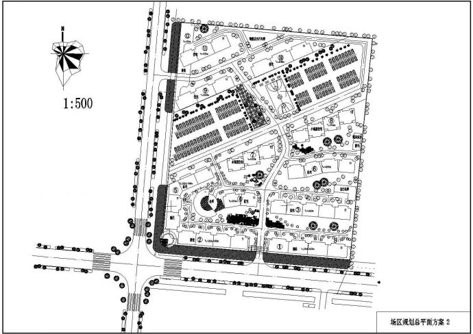 某会展厂区规划设计施工图_图1