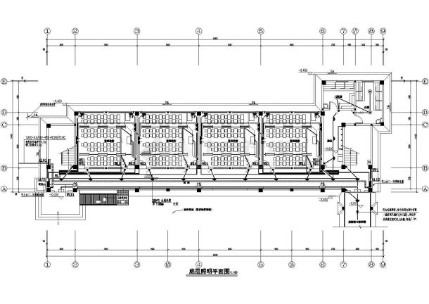 安徽某1865.54㎡四层学校教学楼强弱电施工CAD图（含设计说明）-图二