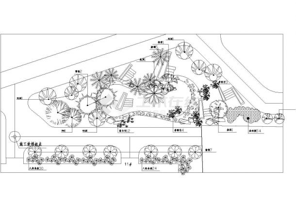 某别墅花园景观规划设计图纸-图一