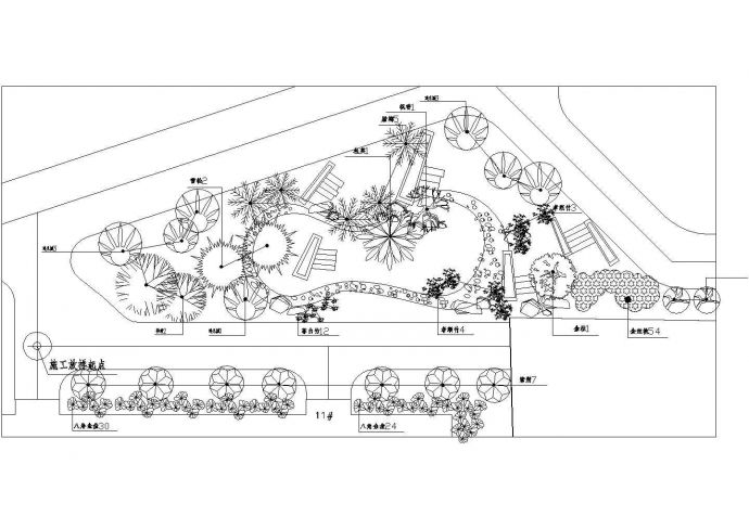 某别墅花园景观规划设计图纸_图1